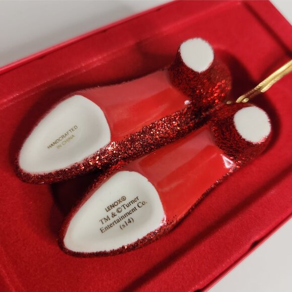 Lenox Wizard of Oz There's No Place Like Home Red Slippers Ornament - Picture 10 of 11